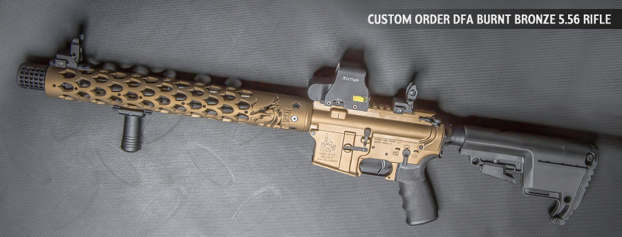 Dragon Fire Armory custom-order bronze rifle web-store graphic