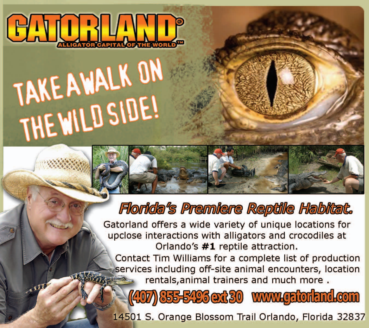 Gatorland film-book advertisement from 2007